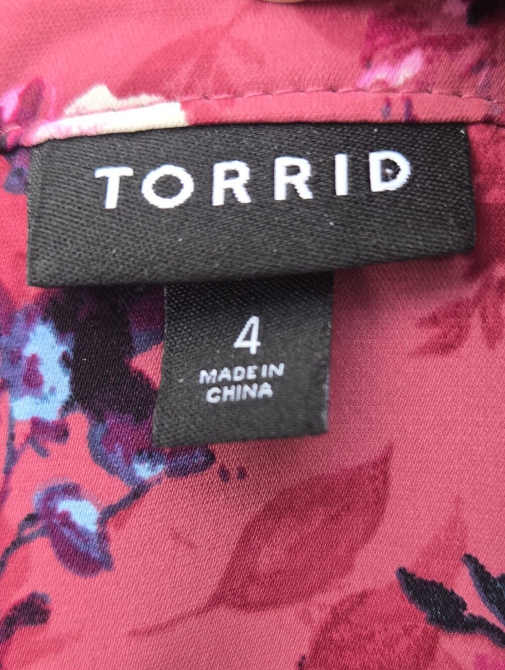 Torid Pink Fit And Flare Floral Dress Size 4 - Picture 4 of 4
